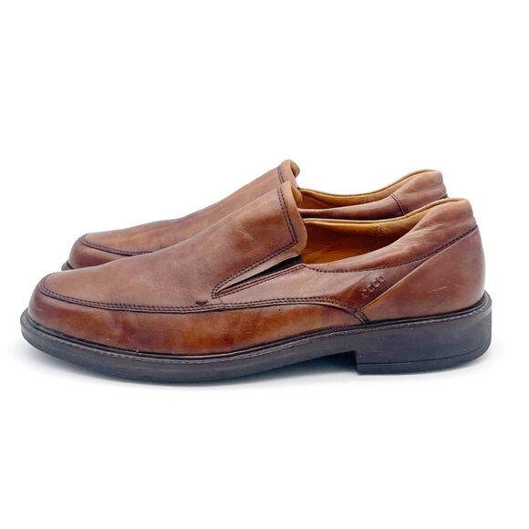 ECCO Holton Apron Toe Slip On Loafers Brown Leather Shock Point EU 48 US 14 main image 10
